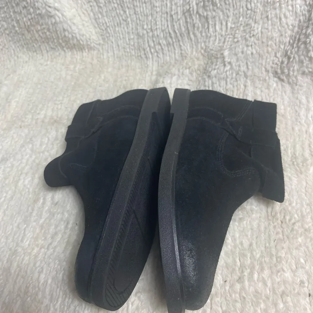 UGG Josefene Cuff leather Black suede ankle boots 1130525 SZ8